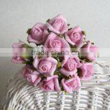 mini artificial flowers bouquets with glitter for home decorations