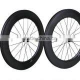 100% Hand Build Bicycle Wheels 700c Carbon Bike Wheels 700c 88mm Clincher, 700C 88mm Clincher Carbon Wheelset Road Bicycle thumbnail-2