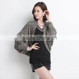 Han Edition High-end Fashion Bat Sleeve Cloak Female Coat Spring Elegant Twist Pure Color Restoring Ancient Ways is Knitted Card thumbnail-1