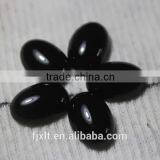 10*14mm black oval chalcedony gemstone cabochon