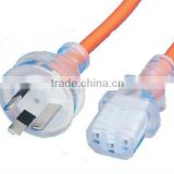 SAA approved transparent extension cord with light
