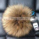 natural fur pompoms / fur bobbles / wholesale raccoon fur pom poms