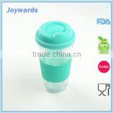 Double Wall PP Plastic Coffee Travel Mug With Silicon Band thumbnail-2