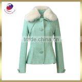Korea Women Winter Coat White Collar Fashion New Style thumbnail-1