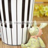 Creative Music Note Stave and Piano Ceramic Breakfast Mugw Ith Lid and Black Handle thumbnail-1