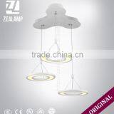 Modern Brief LED Pendant Light Three-head Minimalist Acrylic Circle Living Room Restaurant Bedroom Lighting thumbnail-1