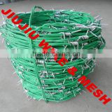 Anping green PVC coated barbed wire best prices