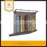 Customized Marble Tile Display Stand Rack Showroom Stone Sample Display