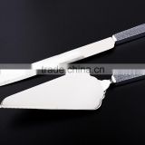 stainless steel wedding cake knife and server with zinc alloy handle