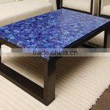 Rectangular Blue Lapiz Lazuli Gemstone Table Top
