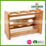 Eco-friendly Wooden Glass Spice Canister Set With Bamboo Rack thumbnail-3