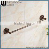 Customized Western Unique Design Zinc Alloy Antique Copper Finishing Bathroom Accessories Wall Mounted Single Towel Bar thumbnail-3