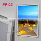 Advertising display frame round/mitred corner snapper aluminum display photography on the wall