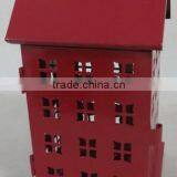 Metal House Lantern 3 Color Selection With Rope Handle thumbnail-4