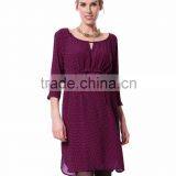 Textured Fabric Maternity Clothes Pregnant Women O-neck thumbnail-5