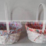 Easter/Spring Wooden Basket With Colorful Cloth thumbnail-1