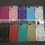 Quality Henna Flower Dreamcatcher Doily Lace Plastic Slim Transparent Hard Cover Back Case For IPhone 6/6s 3D CNC Laser Case