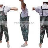 being used for car washing or fishery camo waterproof adult fishermen pvc bib pants