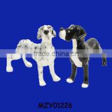 Lovely dog couple of resin customized spotty dog figurine