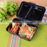 The Reason Why 2 Compartment Plastic Lunch Food Packing Container With Clear Lid thumbnail-2