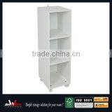 Slim Design 3 Shelves MDF Simple White Bath Cabinet thumbnail-1