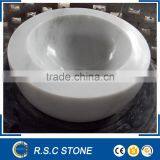 Carrara White Marble Sinks Round Basin Hot Sale thumbnail-1