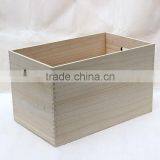 New Arrival Solid Pine Big Wooden Crates Vegetable Storage Crate Wholesale thumbnail-1