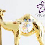 24K Gold Plated Two Camel With Photo Frame With Swarovski Crystals thumbnail-5