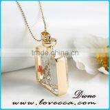 Unique Gift Handmade Dried Flowers Necklace Glass Bottle Vial Necklace With Real Dried Flower Inside thumbnail-2