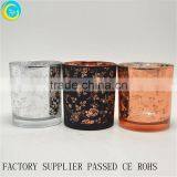 Black Laser Cut Rose Glass Candle Containers Candlestick thumbnail-2