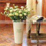 New Design White Flower Garden/home Flower Bucket Garden Pot With Wooden Handle thumbnail-3