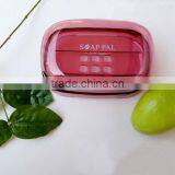 New Product Plastic Square Transparent Soap Box Bathroom Soap Box Soap Dish Plastic thumbnail-2