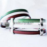 Hot New Bestselling Product Wholesale Soccer Team Flag Leather Bracelet Made in China