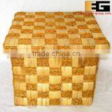 Square Natural Water-hyacinth Storage Baskets/box With Lid thumbnail-1