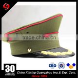 Miltary embroidered peaked caps/custom military officers visor caps