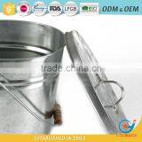 Galvanized Garbage Can Metal Outdoor Outside Garbage Cans