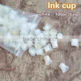 TATTOO Ink Cups Plastic Cap Pigment Permanent Makeup White Color thumbnail-1