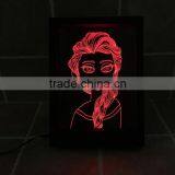 2016 New Design Awsome Creative Magic Illusion 3D Led Night Lights Photo Frame for Decoration thumbnail-3