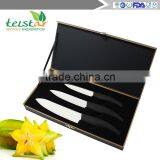 High-grade Wooden Box Ceramic Knife Set Pure White ABS Handle Ceramic Knife Three-piece Suit thumbnail-2