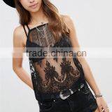 Square Neck Lace Cami Top Lace Cami thumbnail-3