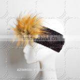 2015 Europe Style Knitting Faux Fur Lady Head Decorative Hat Faux Fur Cap for Woman thumbnail-5