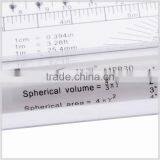 Kearing Transparent Plastic Parallel Rolling Ruler Measuring Tool Engineer Scale Ruler 30 cm & 12'' With Protractor Math#MPR30 thumbnail-5