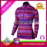 Custom Dry Wick Running Shirts With Zipper Long Sleeve, Ladies Gym Tops thumbnail-5