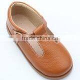 Skidproof Genuine Leather Hard Sole Wholesale Toddler Shoes thumbnail-1
