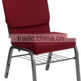 Wholesale Used Hot Sell Item Stacking Metal Church Chair Steel Fabric Stacking Waiting Meeting Room Conference Church Chair thumbnail-4