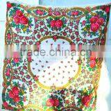 Vintage Wool Shawl, Russian Floral Scarf ,russian Shawl, Floral Scarf, Spring Shawl, Wedding Shawl, Natural White Shawl thumbnail-4