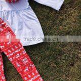FALL OUTFITS Persnickety Girls 3 Pieces Scarf Sets Girls Christmas Reindeer Pants Sets Kids Reindeer Clothes Kids White Top Sets thumbnail-3