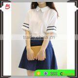 2017 New Design Summer Chiffon Lolita White Sailor Sexy Girls High School Uniform Design thumbnail-1