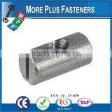 Made in Taiwan Black Phosphate Solid Brass Zinc Plated Off Cross Dowels Barrel Furniture Nut thumbnail-1