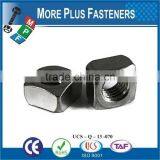 Made in Taiwan Plain Finish Steel Heavy Black Oxide Stainless Steel Square Nut thumbnail-5